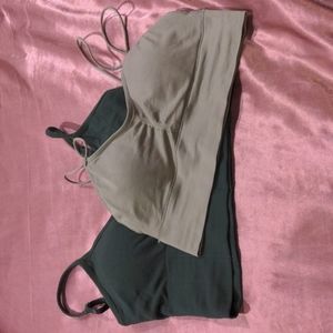 Set of Longline Bra Crop Camisole Tops